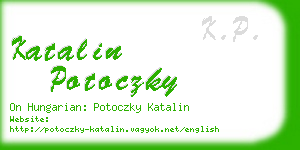 katalin potoczky business card